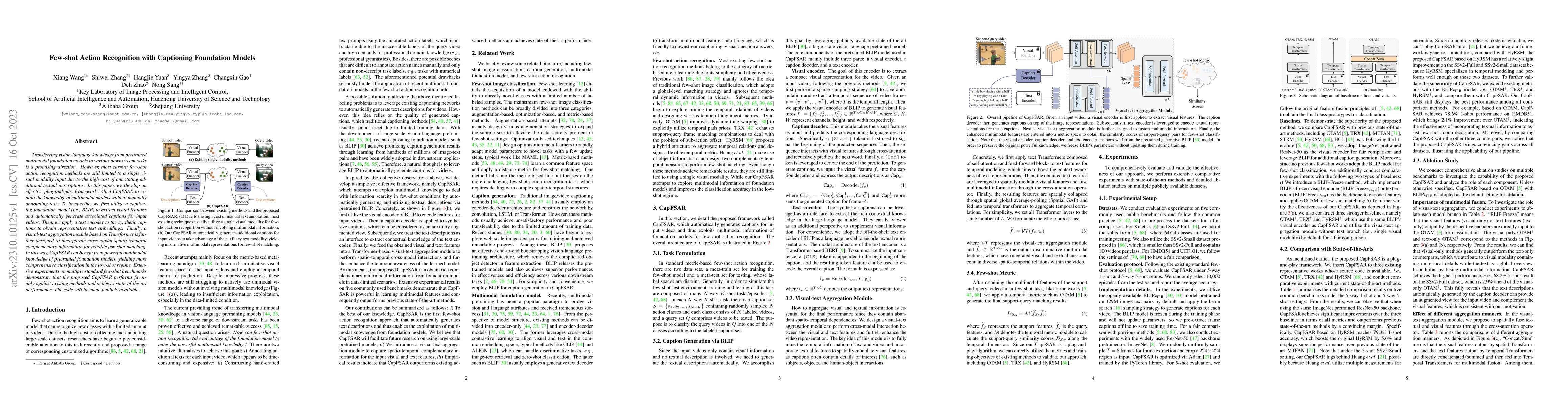 Thumbnail for Few-shot Action Recognition with Captioning Foundation Models