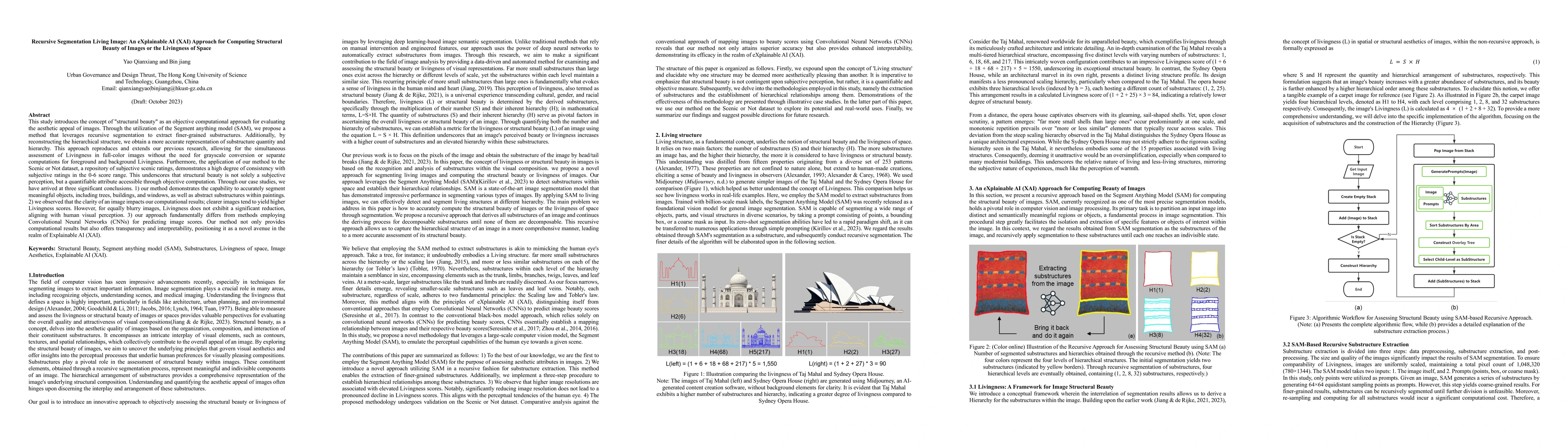 Thumbnail for Recursive Segmentation Living Image: An eXplainable AI (XAI) Approach
  for Computing Structural Beauty of Images or the Livingness of Space