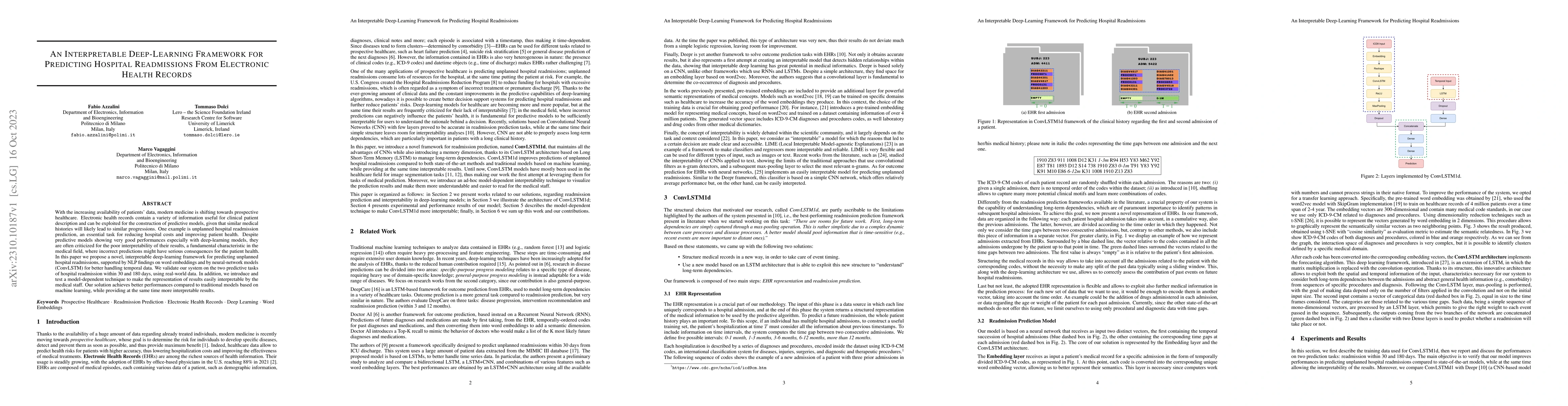 Thumbnail for An Interpretable Deep-Learning Framework for Predicting Hospital
  Readmissions From Electronic Health Records