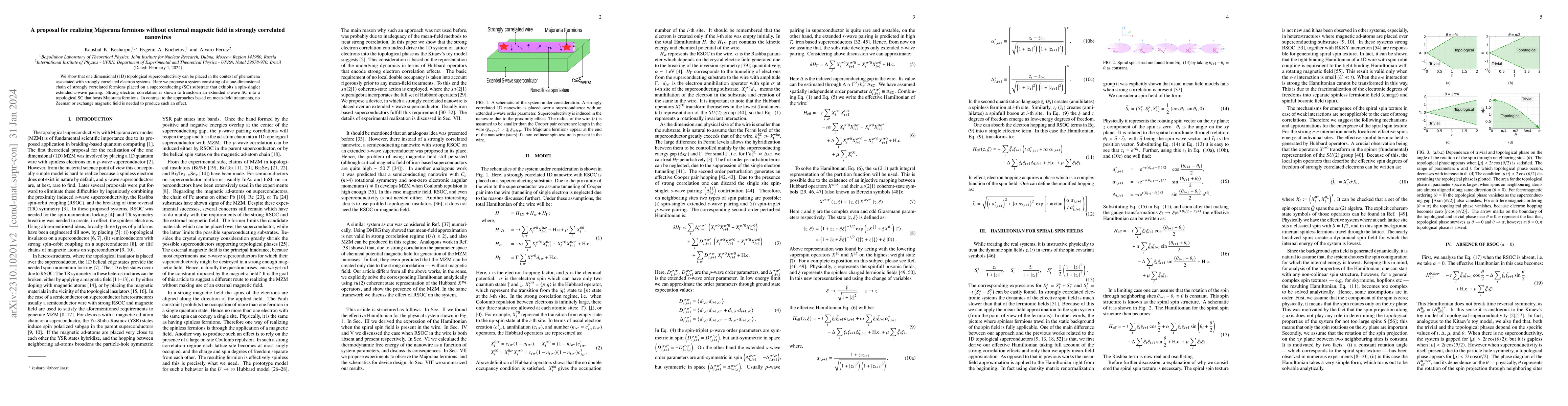 Thumbnail for A proposal for realizing Majorana fermions without external magnetic
  field in strongly correlated nanowires