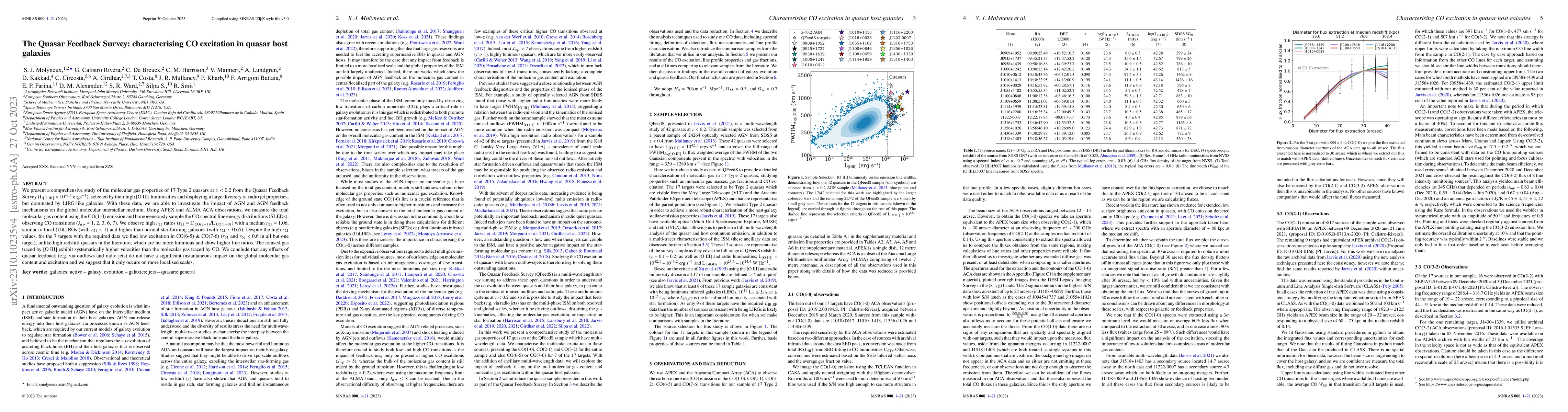 Thumbnail for The Quasar Feedback Survey: characterising CO excitation in quasar host
  galaxies