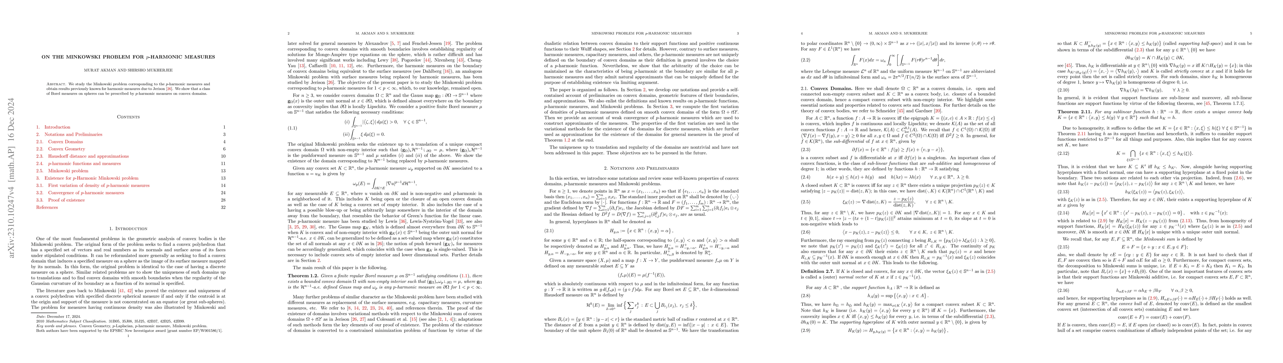 Thumbnail for On the Minkowski problem for p-harmonic measures