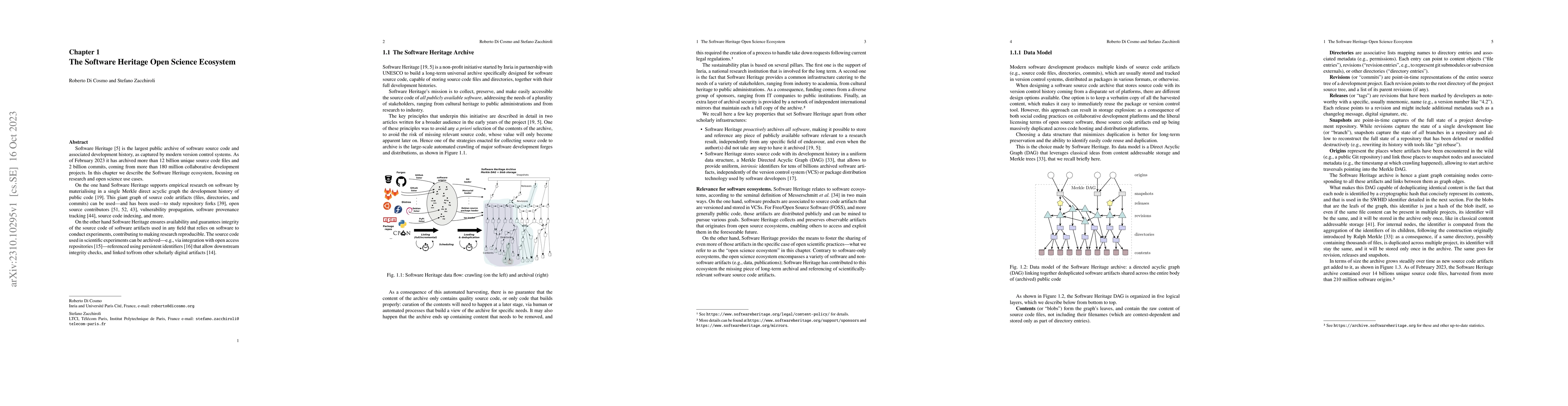 Thumbnail for The Software Heritage Open Science Ecosystem