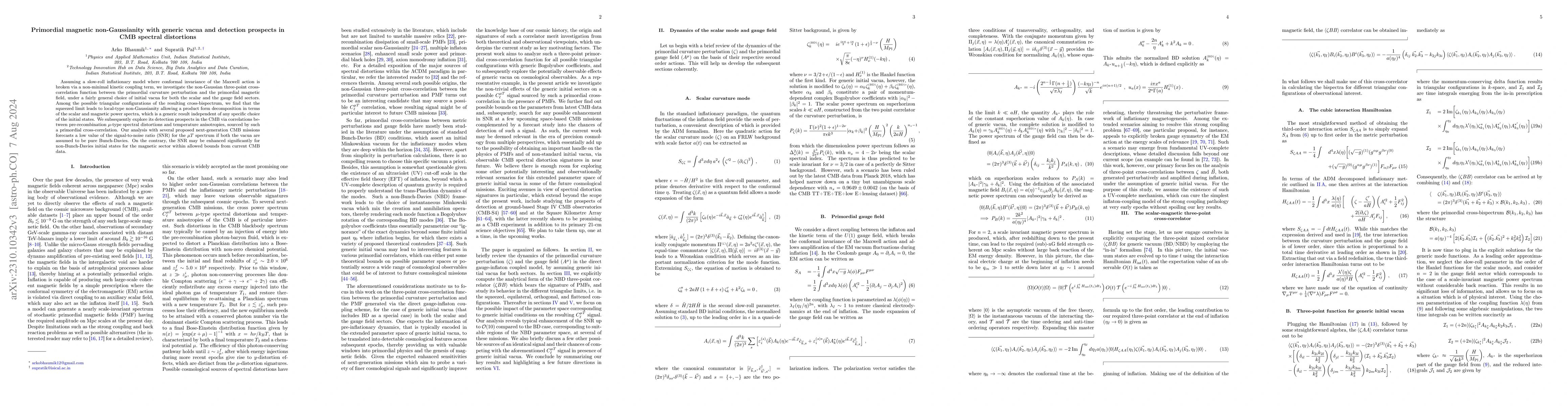 Thumbnail for Primordial magnetic non-Gaussianity with generic vacua and detection
  prospects in CMB spectral distortions