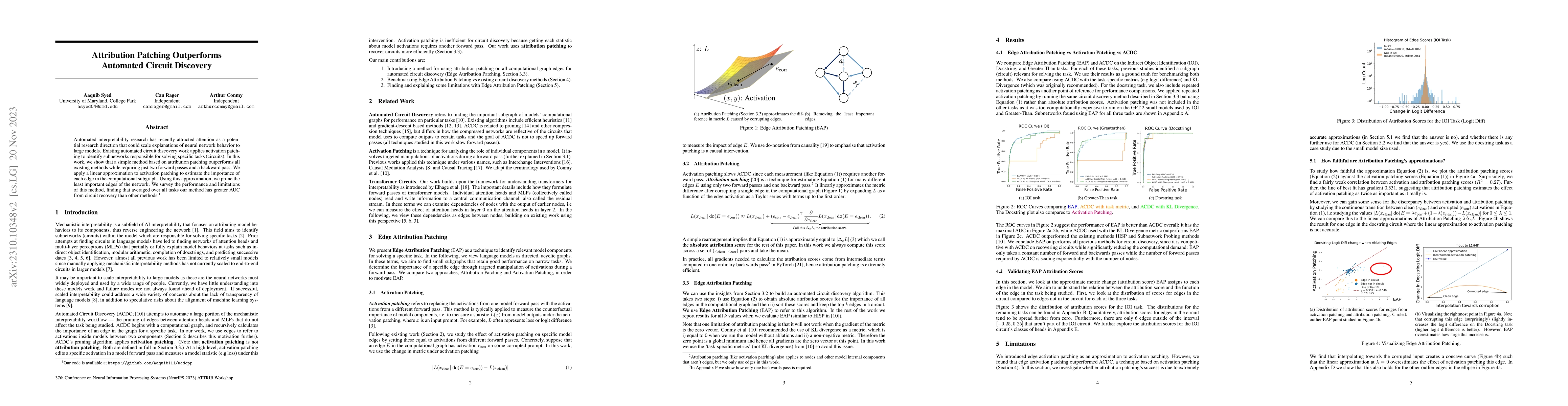 Thumbnail for Attribution Patching Outperforms Automated Circuit Discovery