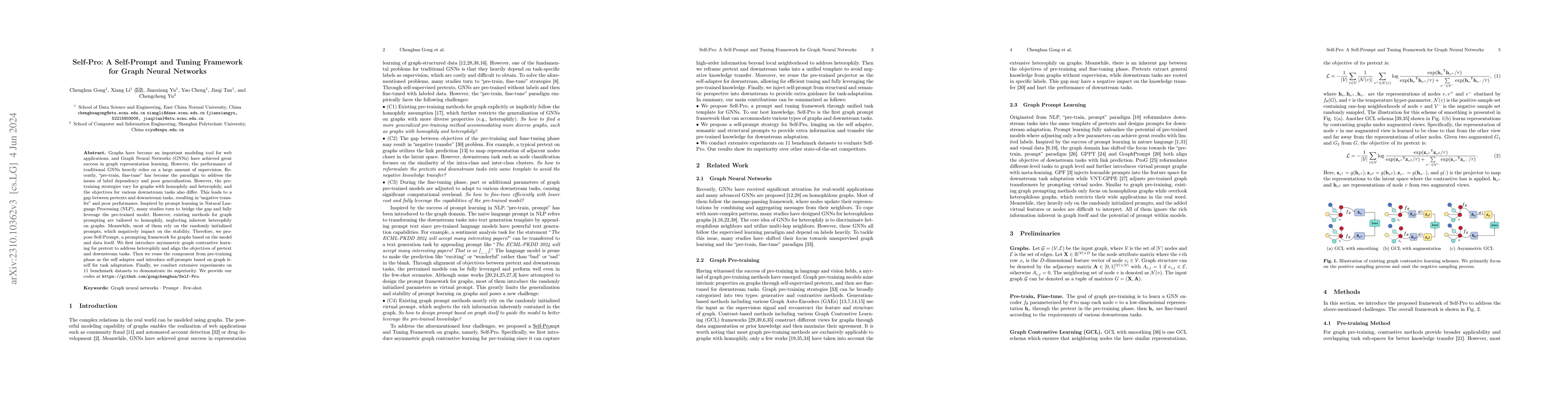 Thumbnail for Self-Pro: A Self-Prompt and Tuning Framework for Graph Neural Networks