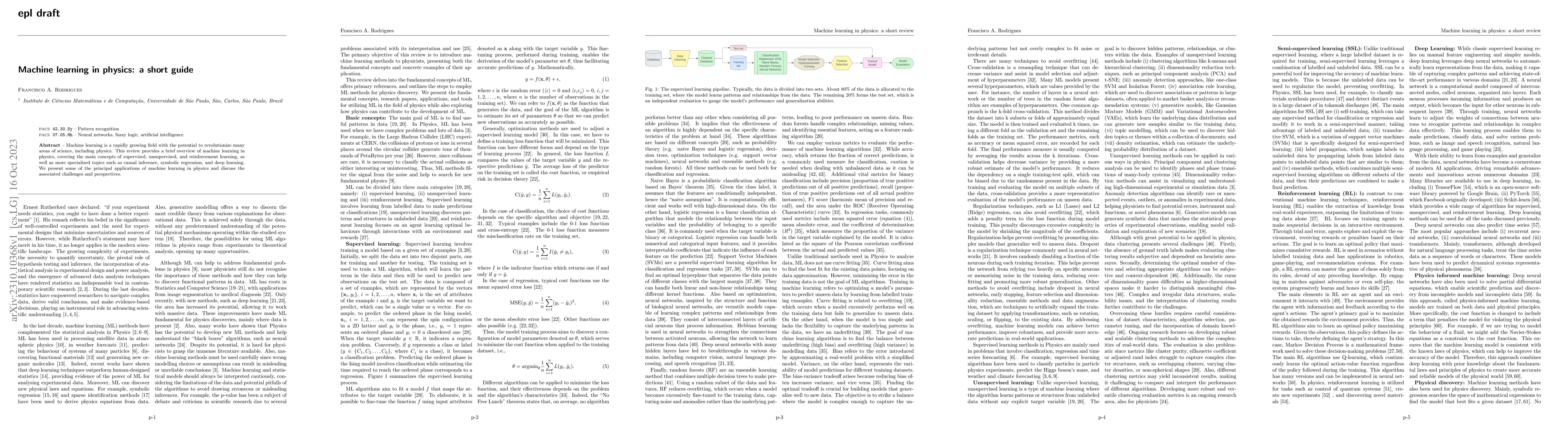 Thumbnail for Machine learning in physics: a short guide