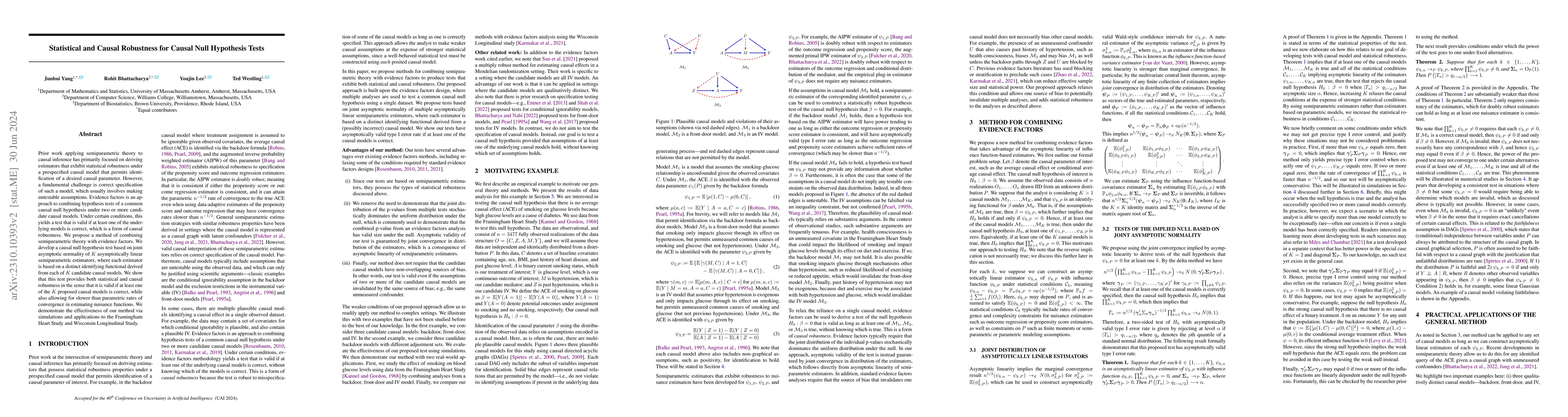 Thumbnail for Statistical and Causal Robustness for Causal Null Hypothesis Tests