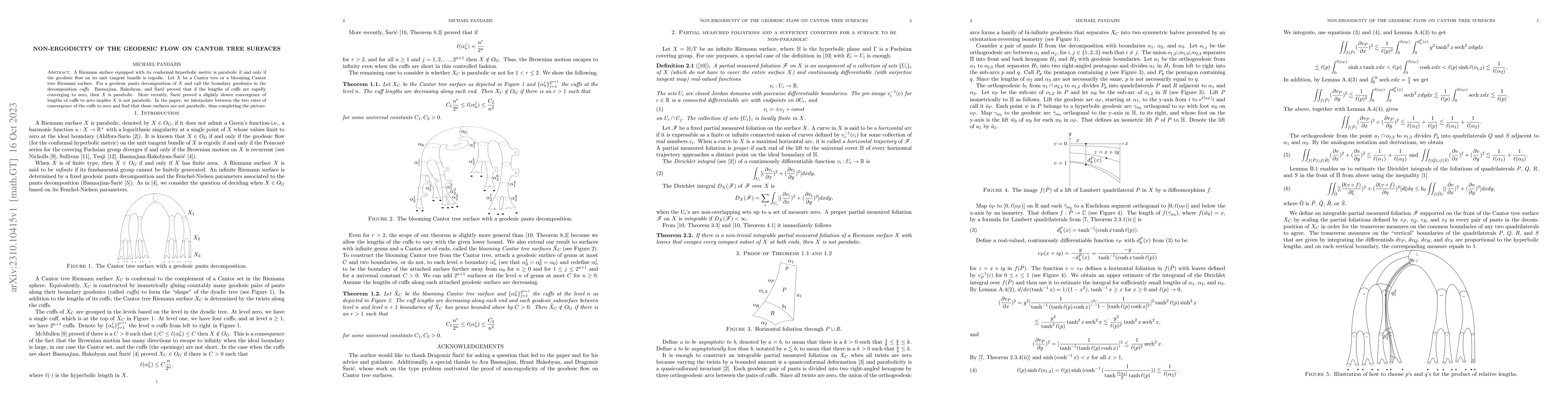 Thumbnail for Non-ergodicity of the geodesic flow on Cantor tree surfaces
