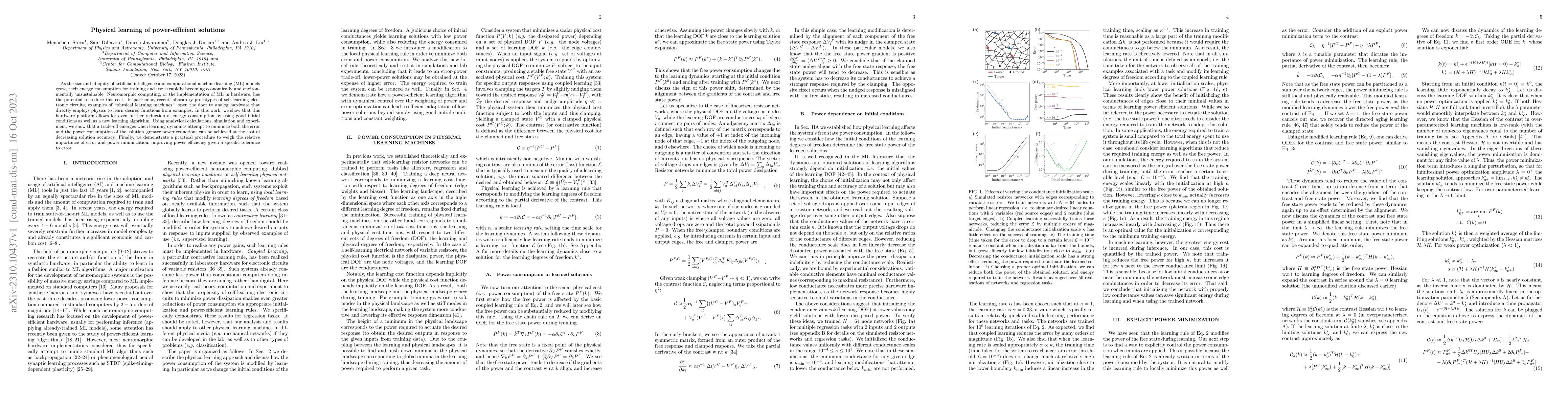 Thumbnail for Physical learning of power-efficient solutions