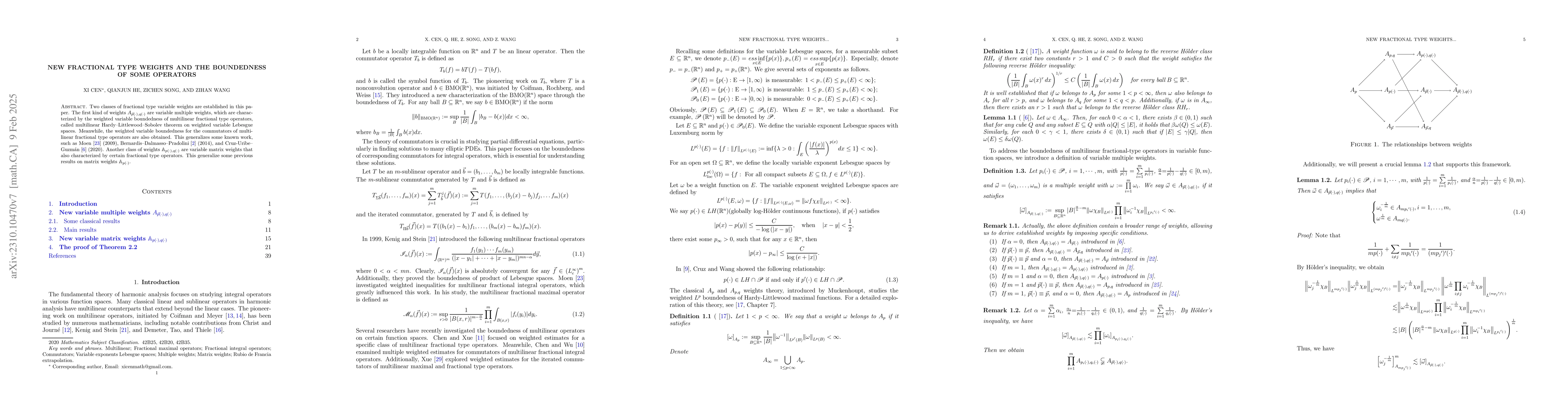 Thumbnail for New fractional-type weights and the boundedness of some operators
