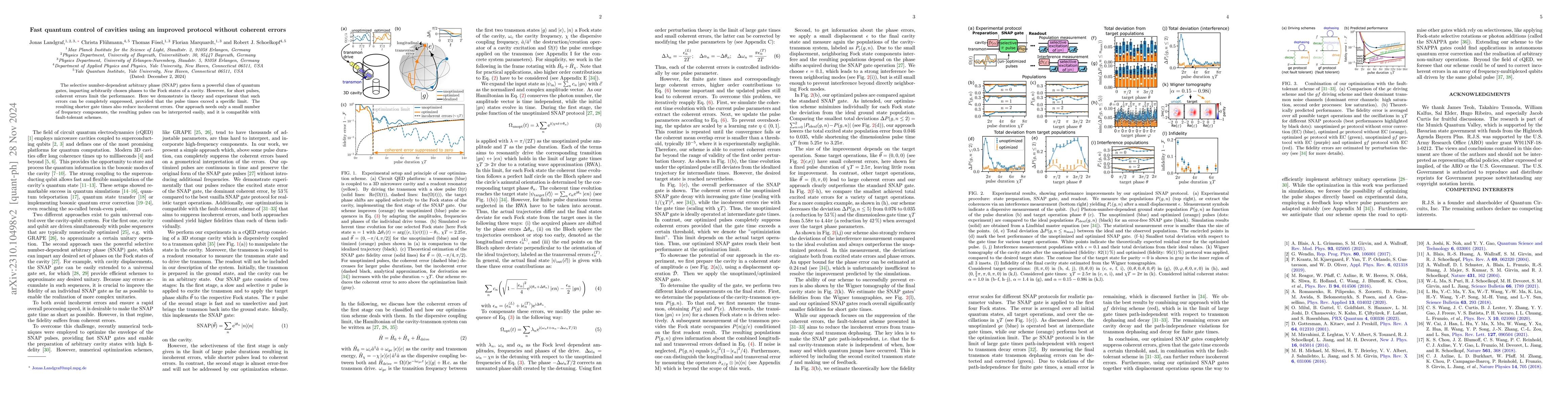 Thumbnail for Fast quantum control of cavities using an improved protocol without
  coherent errors