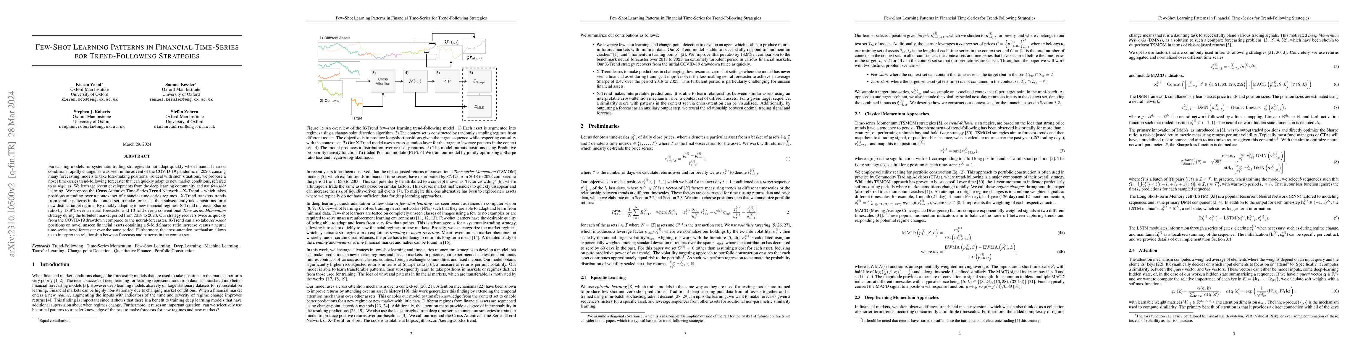 Thumbnail for Few-Shot Learning Patterns in Financial Time-Series for Trend-Following
  Strategies