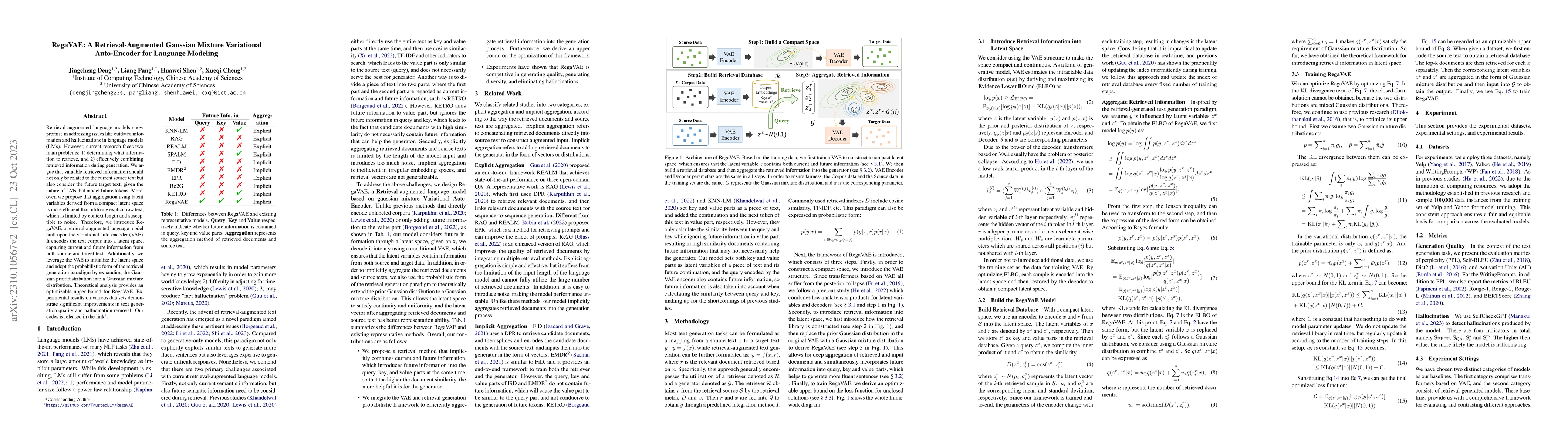 Thumbnail for RegaVAE: A Retrieval-Augmented Gaussian Mixture Variational Auto-Encoder
  for Language Modeling
