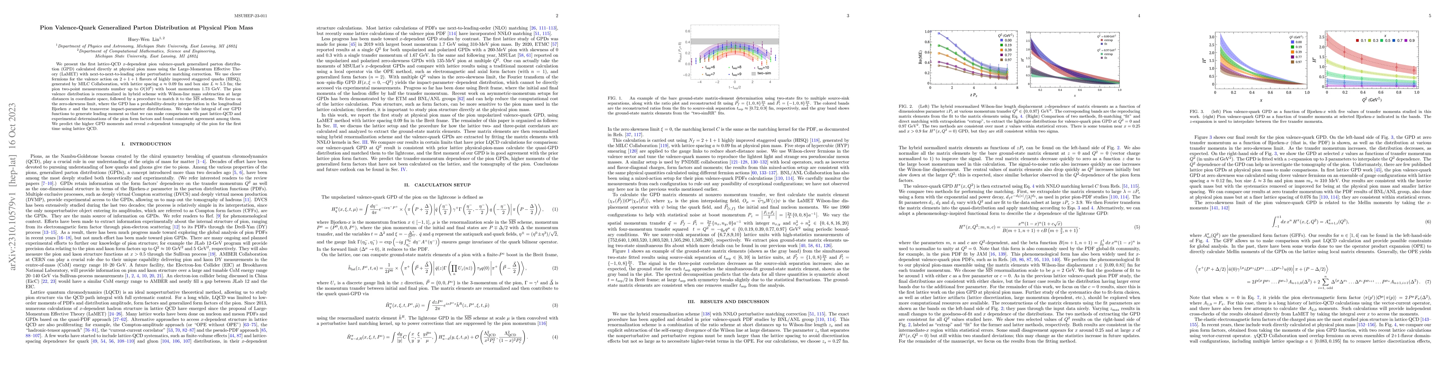 Thumbnail for Pion Valence-Quark Generalized Parton Distribution at Physical Pion Mass