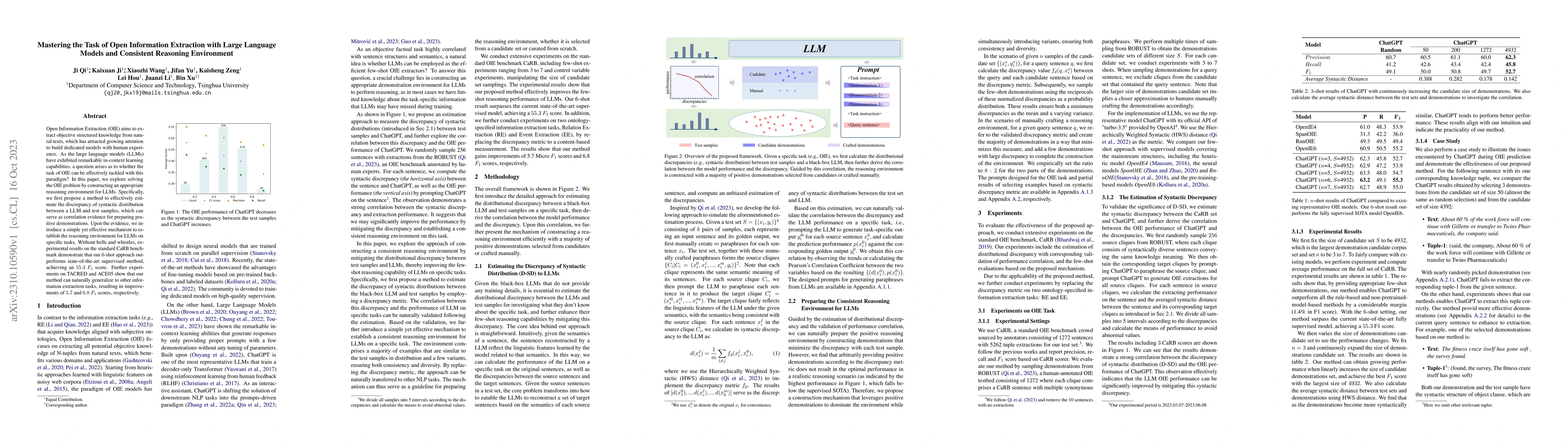 Thumbnail for Mastering the Task of Open Information Extraction with Large Language
  Models and Consistent Reasoning Environment