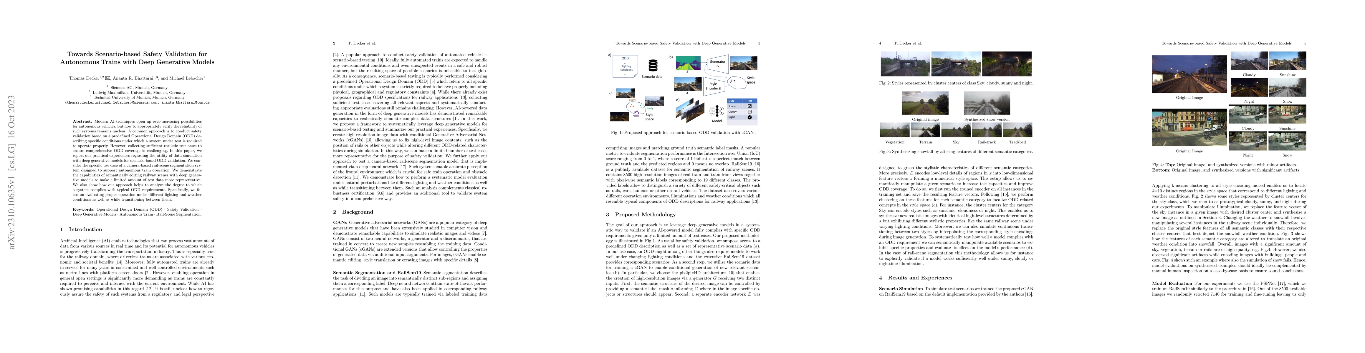 Thumbnail for Towards Scenario-based Safety Validation for Autonomous Trains with Deep
  Generative Models