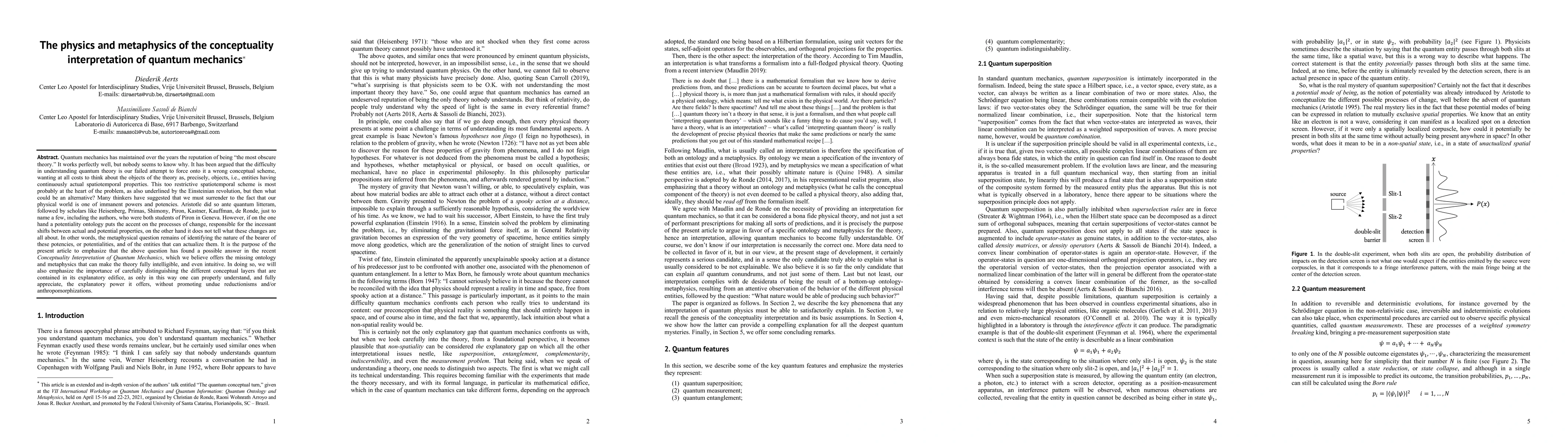 Thumbnail for The physics and metaphysics of the conceptuality interpretation of
  quantum mechanics