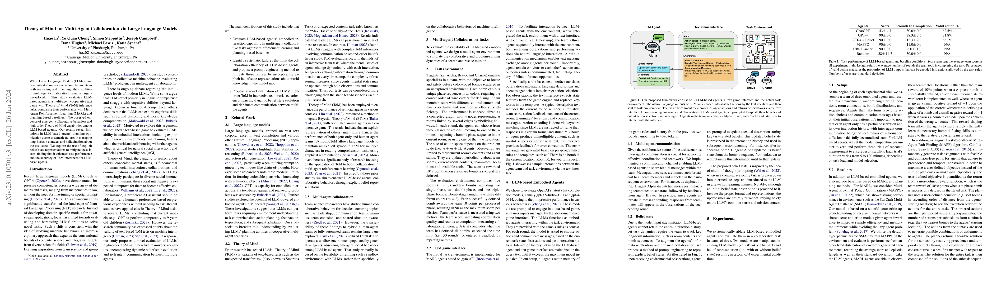 Thumbnail for Theory of Mind for Multi-Agent Collaboration via Large Language Models