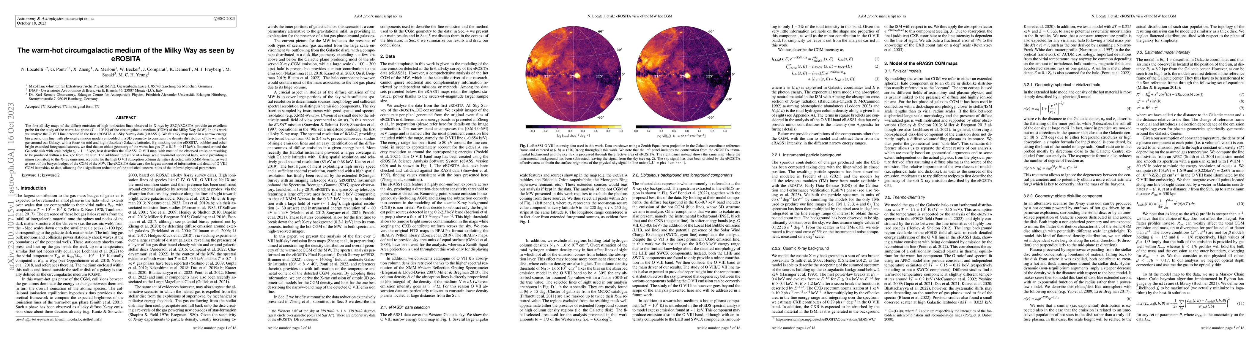 Thumbnail for The warm-hot circumgalactic medium of the Milky Way as seen by eROSITA