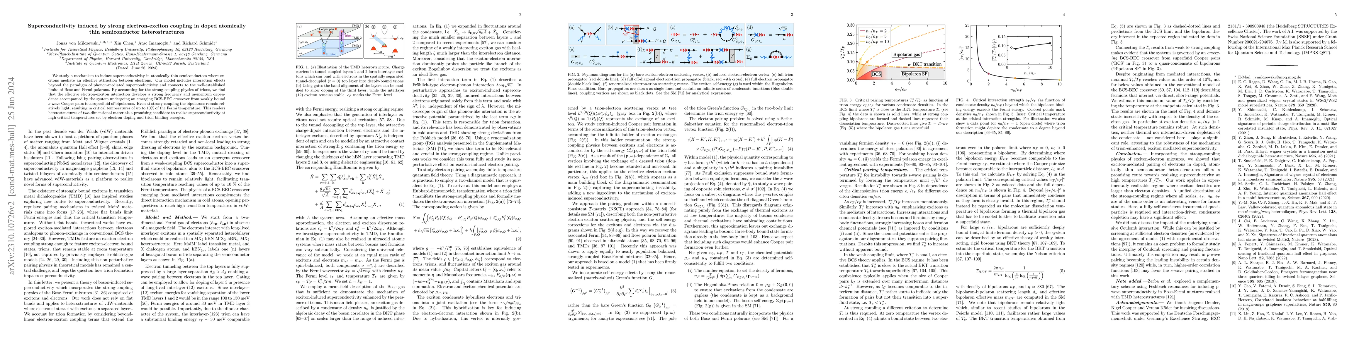 Thumbnail for Superconductivity induced by strong electron-exciton coupling in doped
  atomically thin semiconductor heterostructures
