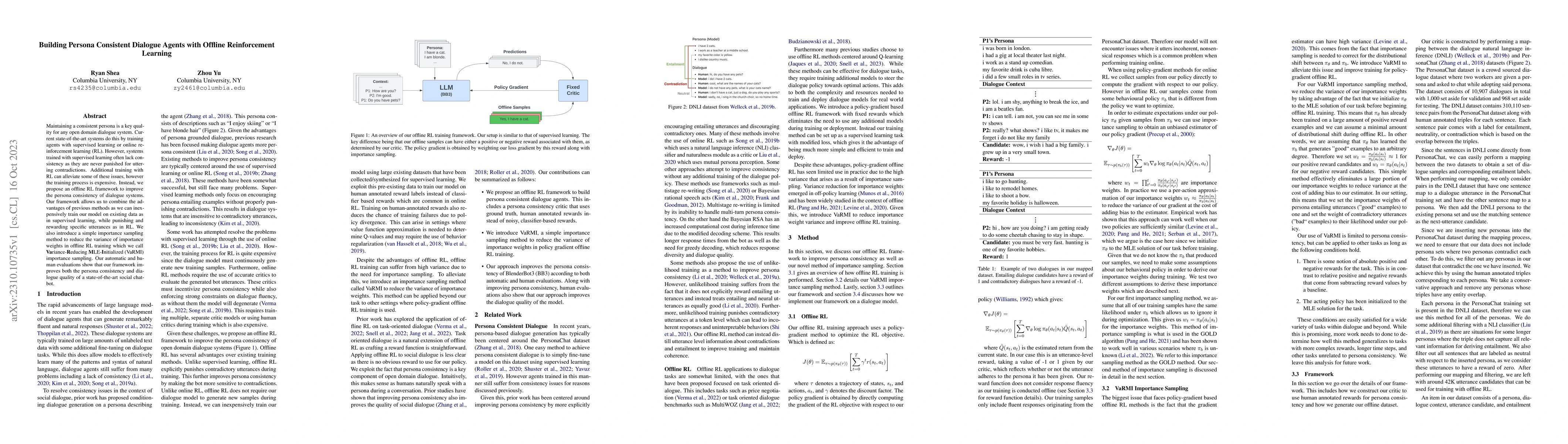 Thumbnail for Building Persona Consistent Dialogue Agents with Offline Reinforcement
  Learning