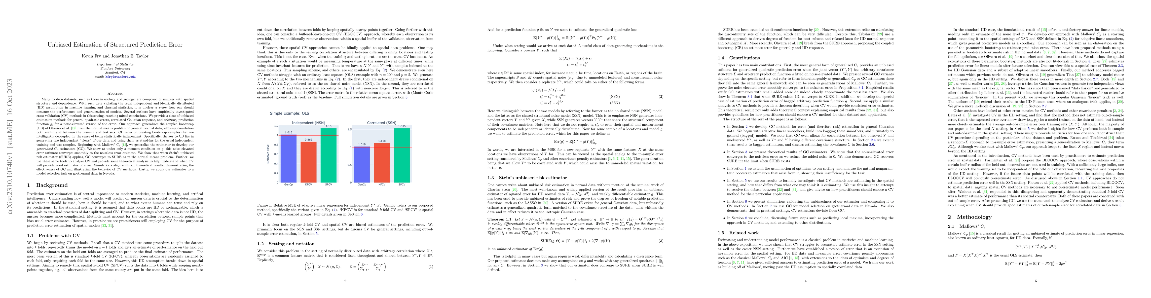Thumbnail for Unbiased Estimation of Structured Prediction Error