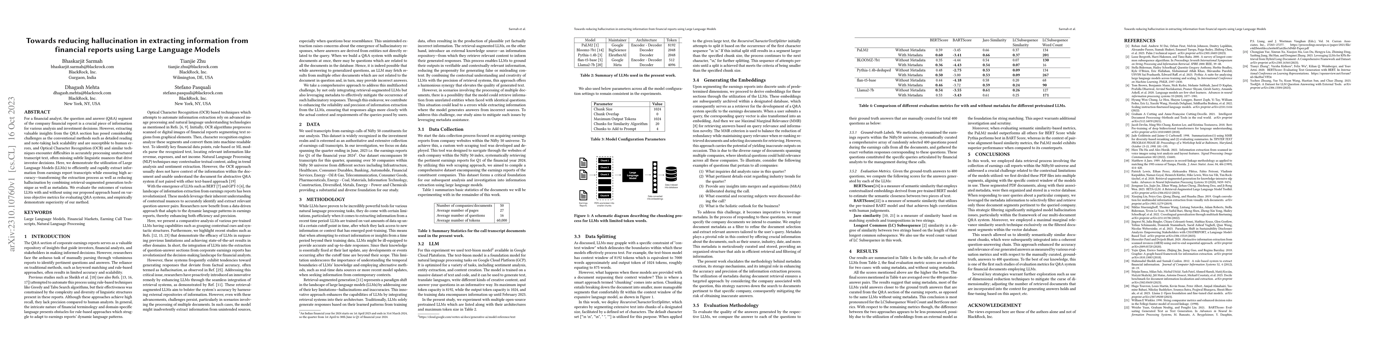 Thumbnail for Towards reducing hallucination in extracting information from financial
  reports using Large Language Models