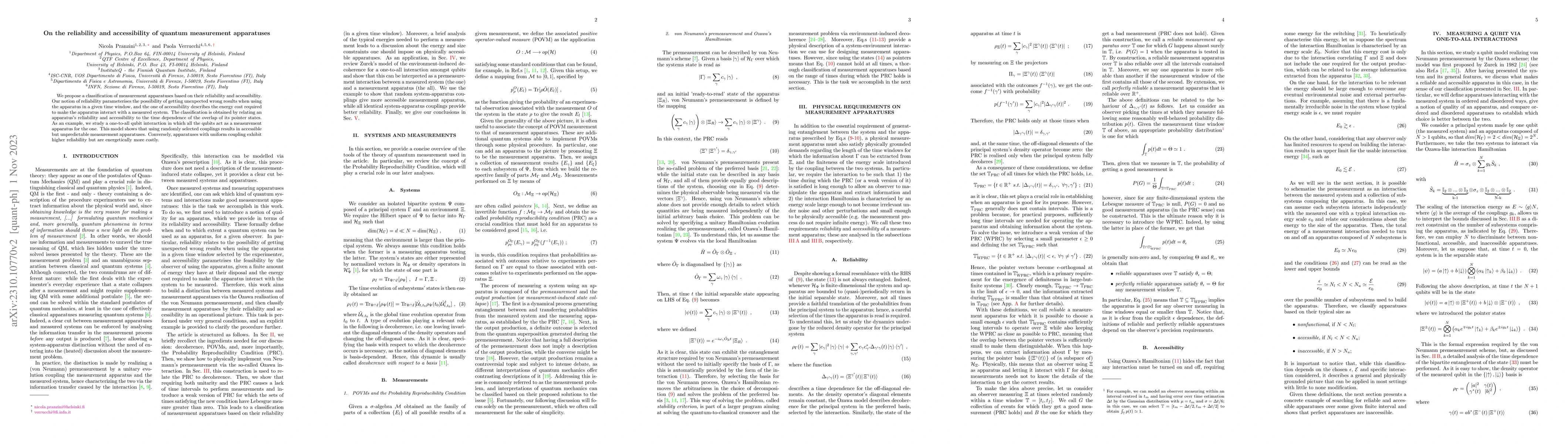 Thumbnail for On the reliability and accessibility of quantum measurement apparatuses
