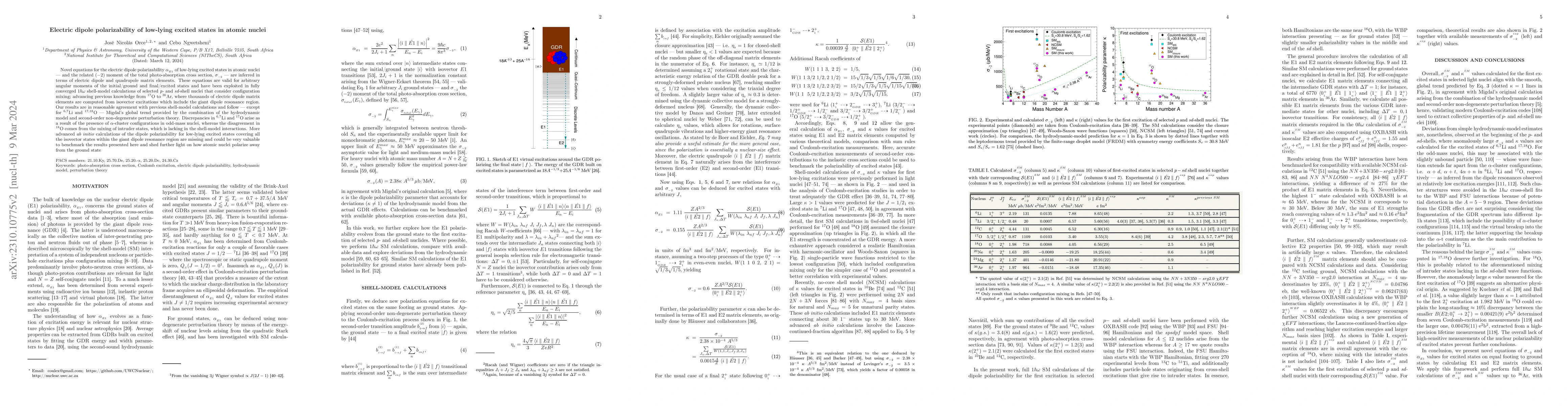 Thumbnail for Electric dipole polarizability of low-lying excited states in atomic
  nuclei