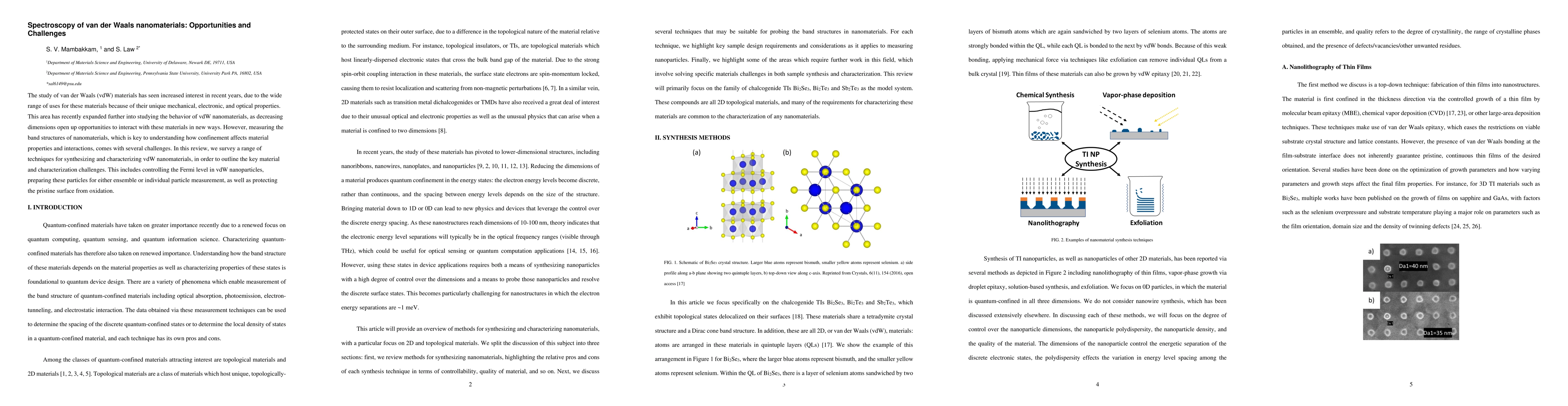 Thumbnail for Spectroscopy of van der Waals nanomaterials: Opportunities and
  Challenges