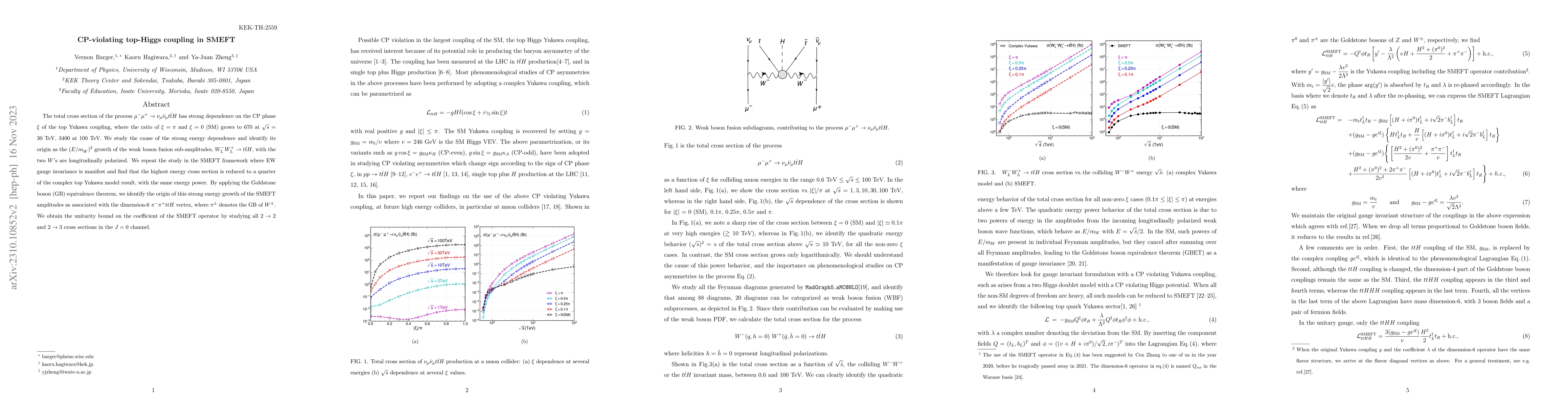 Thumbnail for CP-violating top-Higgs coupling in SMEFT