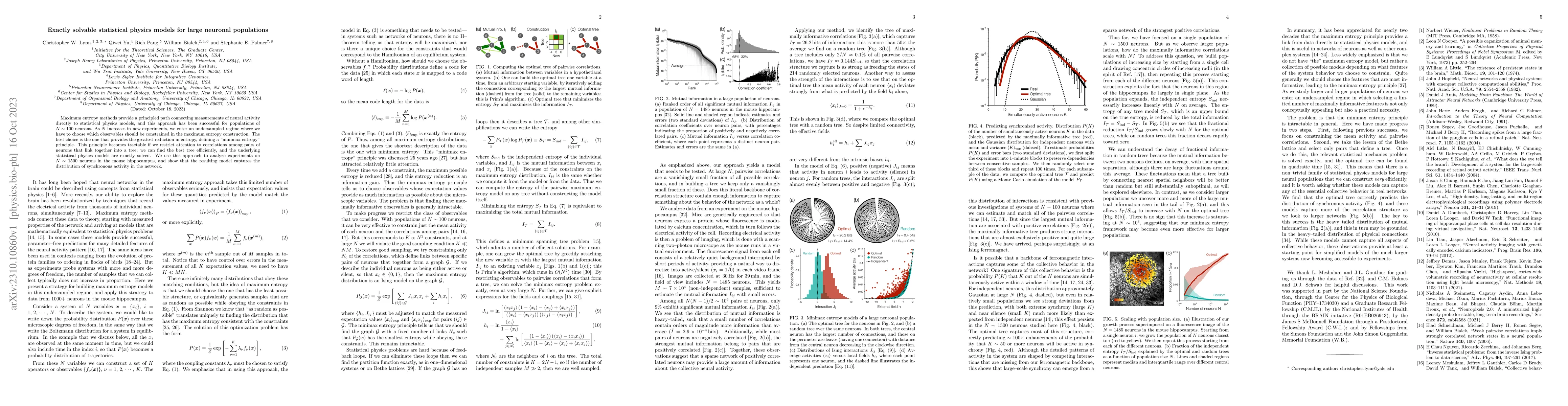 Thumbnail for Exactly solvable statistical physics models for large neuronal
  populations