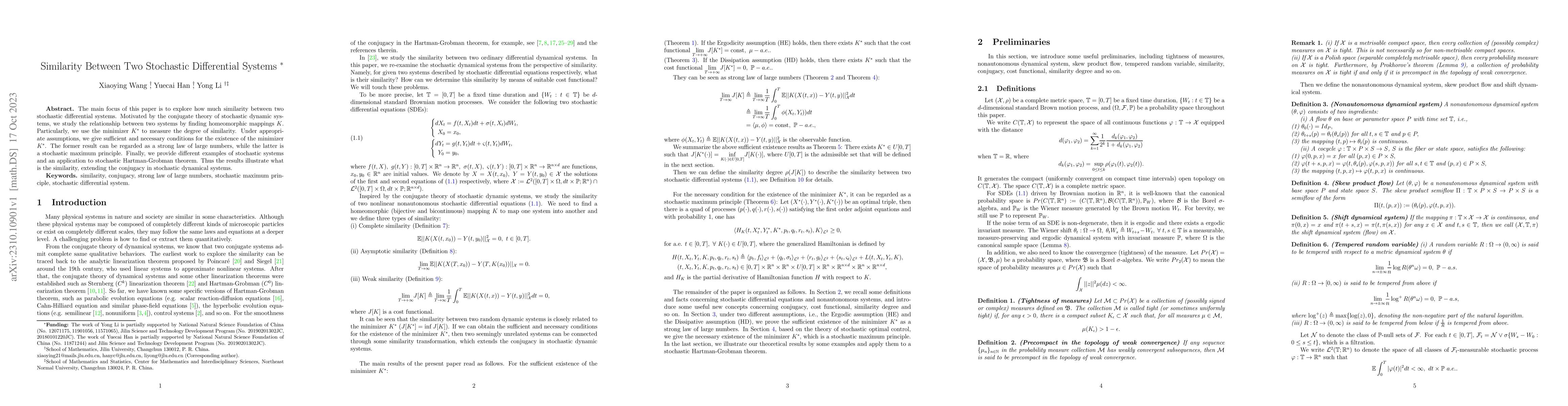 Thumbnail for Similarity Between Two Stochastic Differential Systems