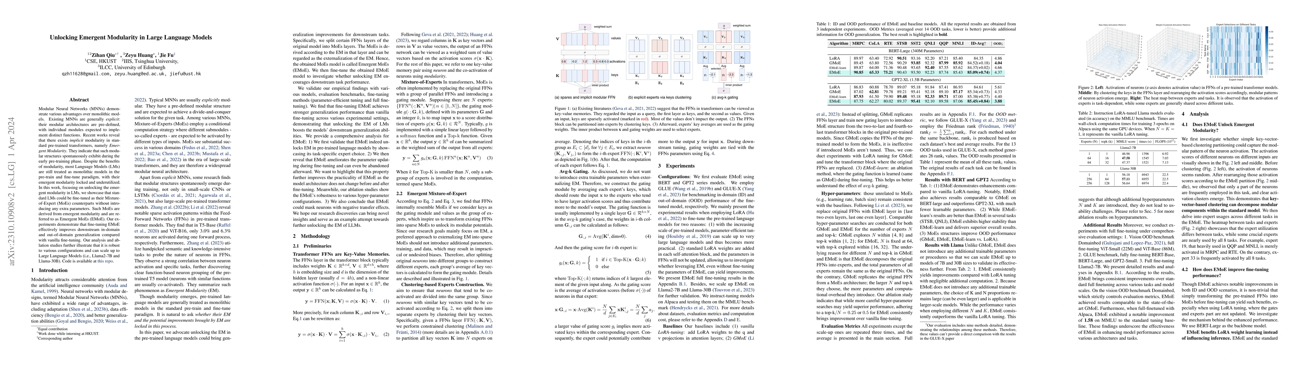 Thumbnail for Unlocking Emergent Modularity in Large Language Models