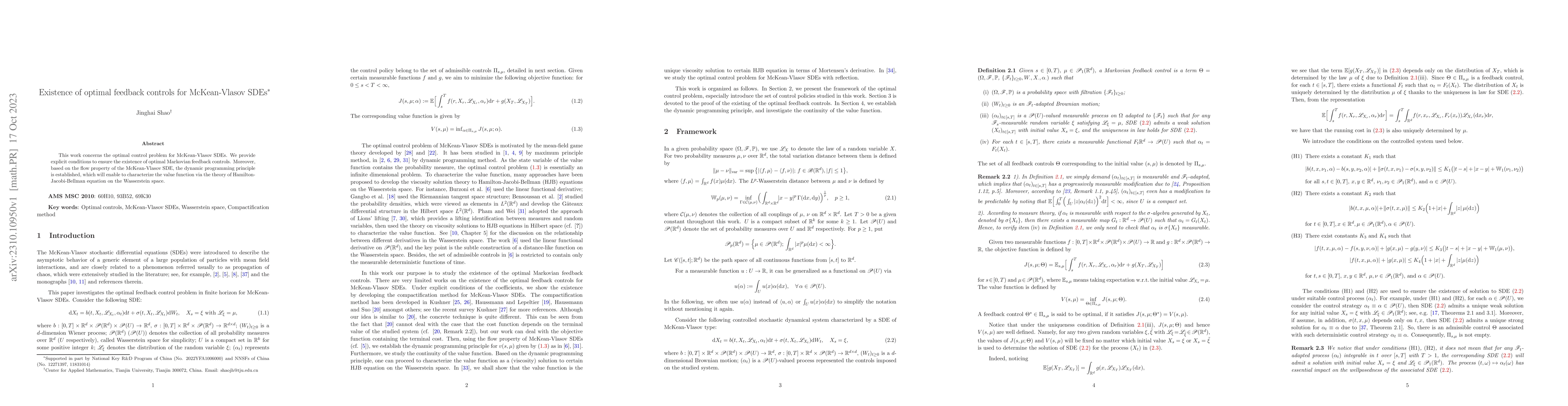 Thumbnail for Existence of optimal feedback controls for McKean-Vlasov SDEs