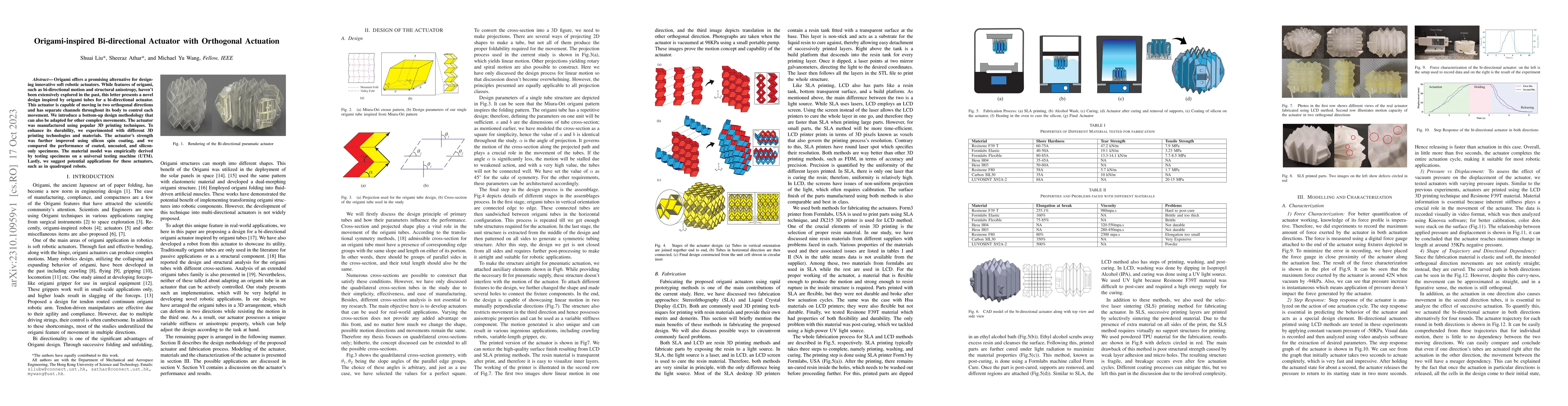 Thumbnail for Origami-inspired Bi-directional Actuator with Orthogonal Actuation