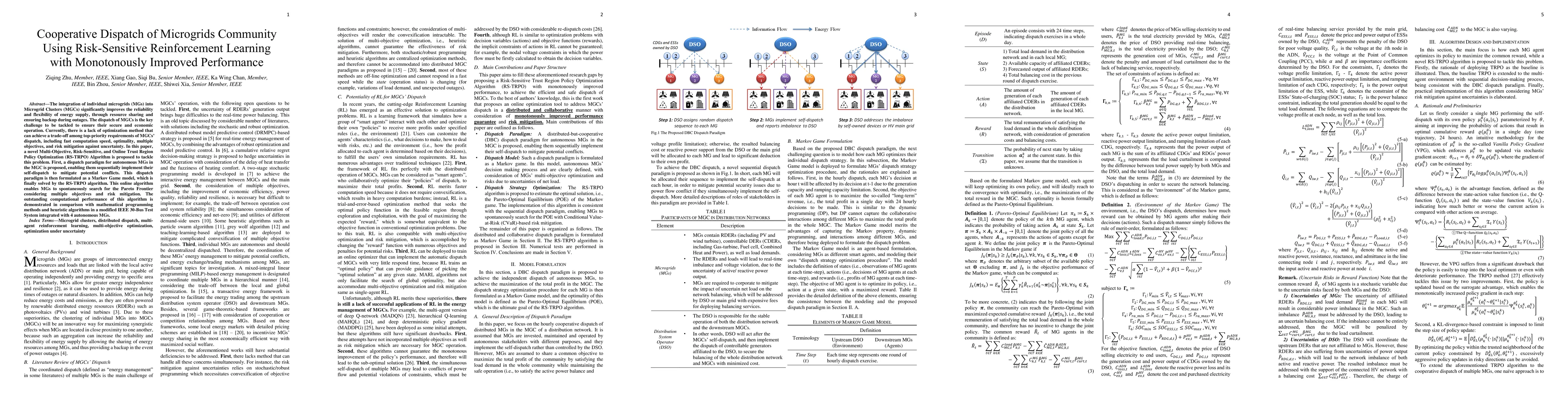 Thumbnail for Cooperative Dispatch of Microgrids Community Using Risk-Sensitive
  Reinforcement Learning with Monotonously Improved Performance