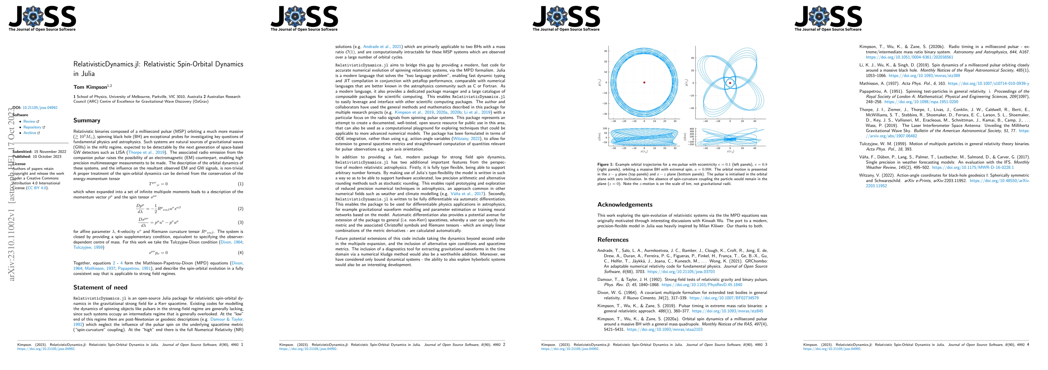 Thumbnail for RelativisticDynamics.jl: Relativistic Spin-Orbital Dynamics in Julia