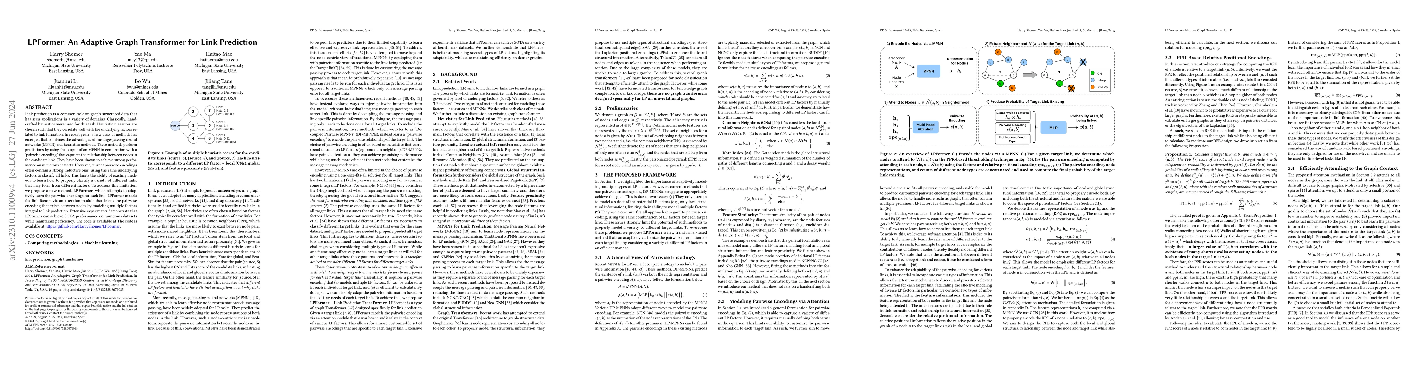 Thumbnail for LPFormer: An Adaptive Graph Transformer for Link Prediction