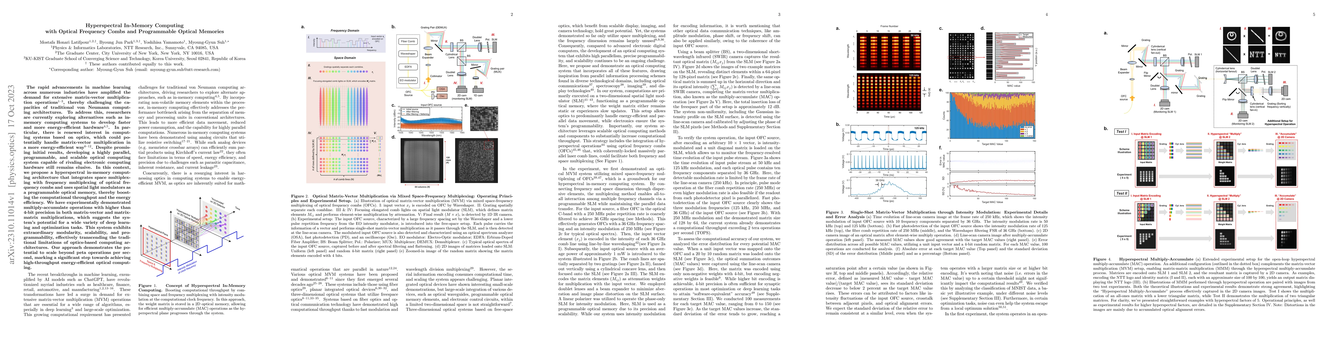 Thumbnail for Hyperspectral In-Memory Computing with Optical Frequency Combs and
  Programmable Optical Memories