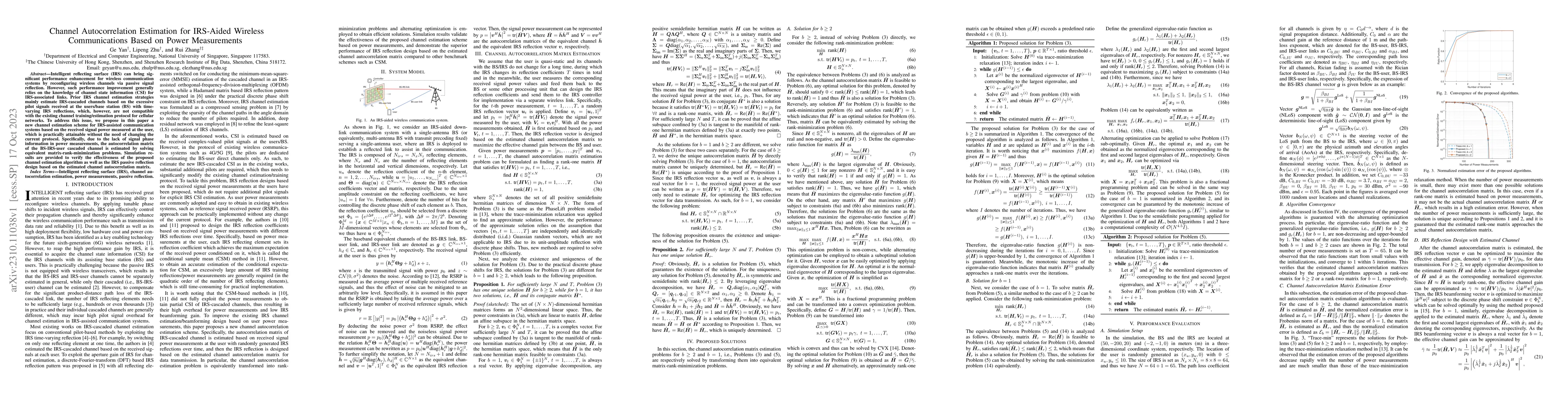 Thumbnail for Channel Autocorrelation Estimation for IRS-Aided Wireless Communications
  Based on Power Measurements
