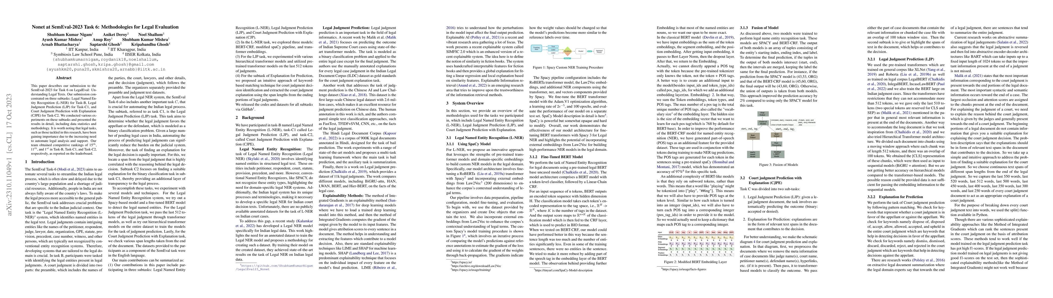 Thumbnail for Nonet at SemEval-2023 Task 6: Methodologies for Legal Evaluation