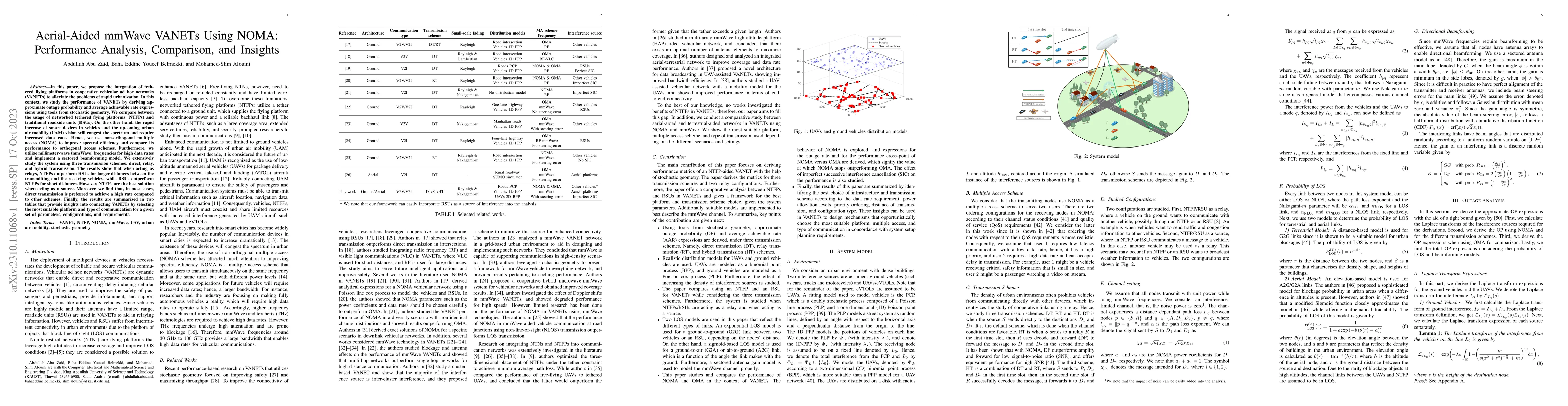 Thumbnail for Aerial-Aided mmWave VANETs Using NOMA: Performance Analysis, Comparison,
  and Insights