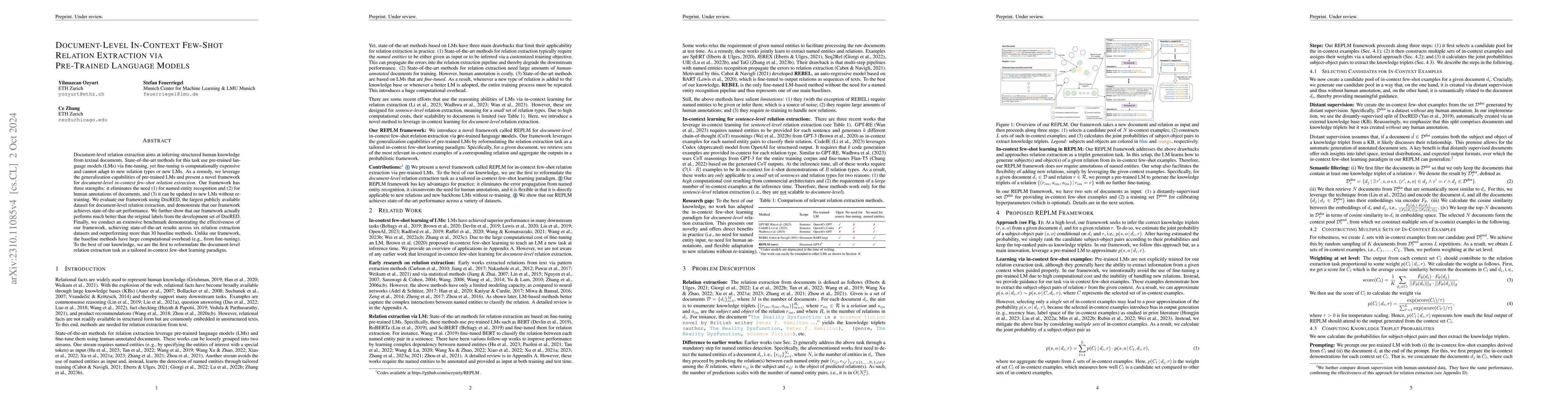Thumbnail for Document-Level In-Context Few-Shot Relation Extraction via Pre-Trained
  Language Models