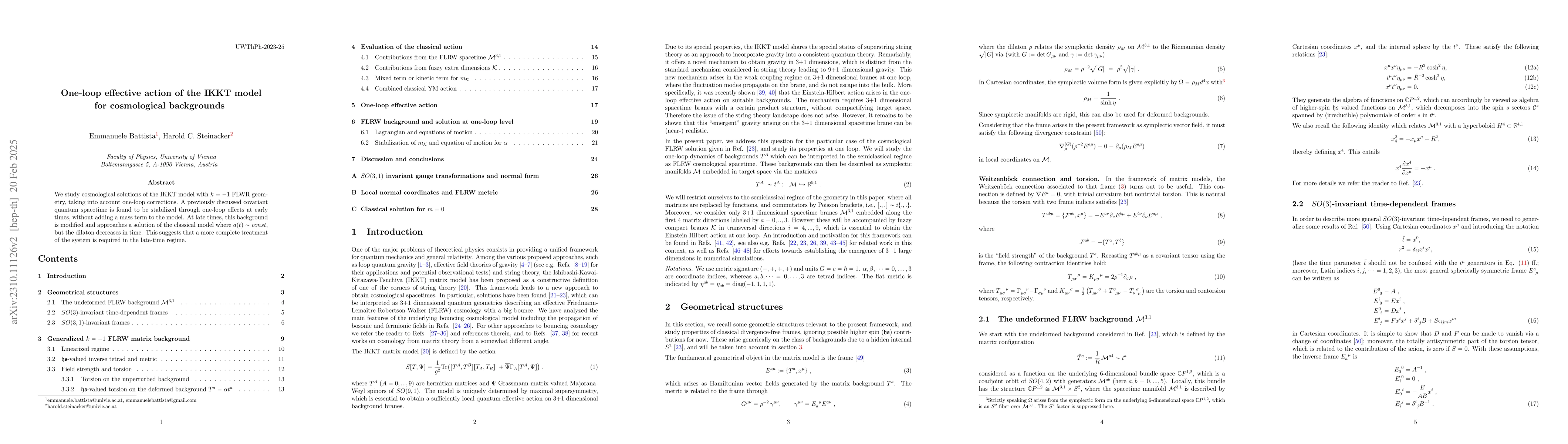 Thumbnail for One-loop effective action of the IKKT model for cosmological backgrounds