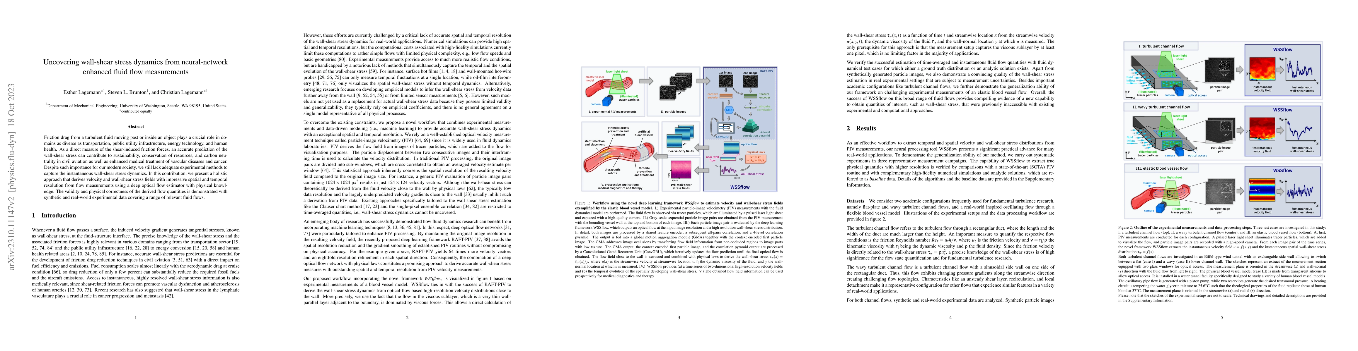 Thumbnail for Uncovering wall-shear stress dynamics from neural-network enhanced fluid
  flow measurements