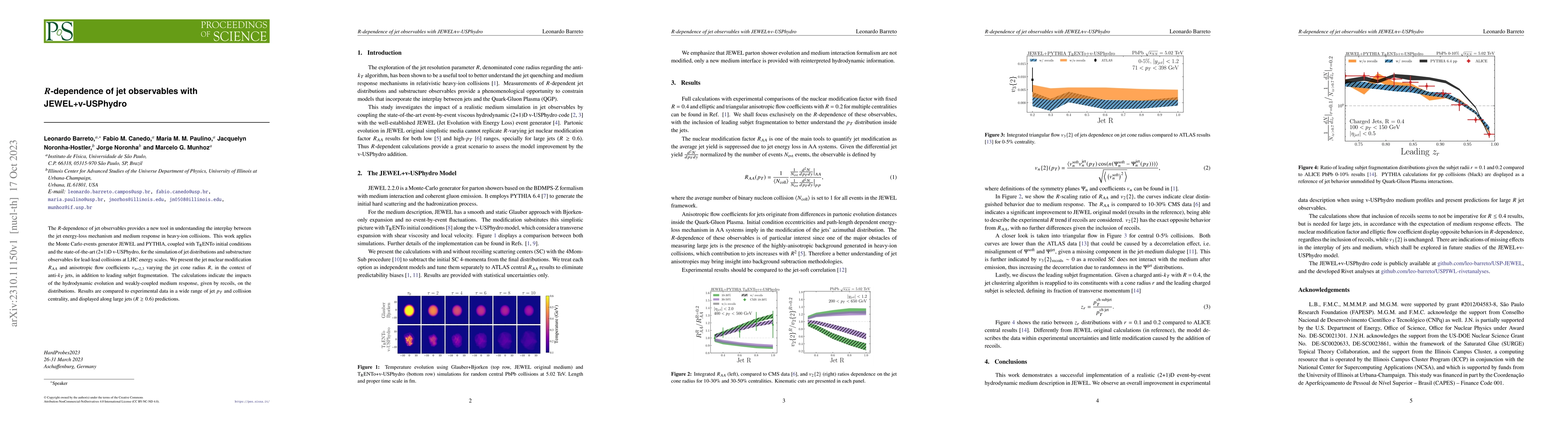 Thumbnail for $R$-dependence of jet observables with JEWEL+v-USPhydro