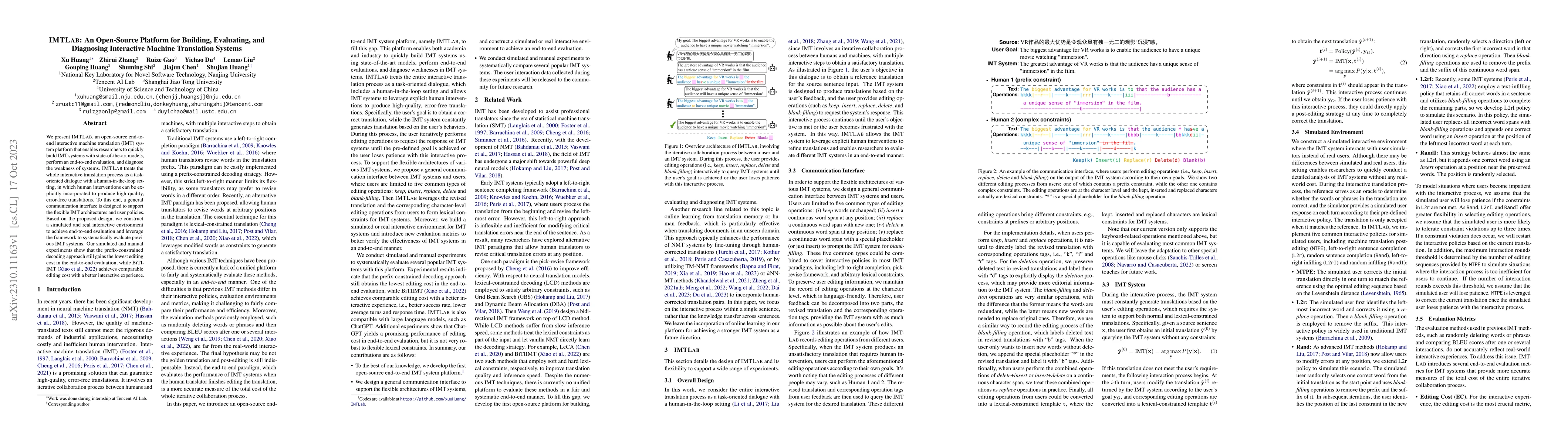 Thumbnail for IMTLab: An Open-Source Platform for Building, Evaluating, and Diagnosing
  Interactive Machine Translation Systems