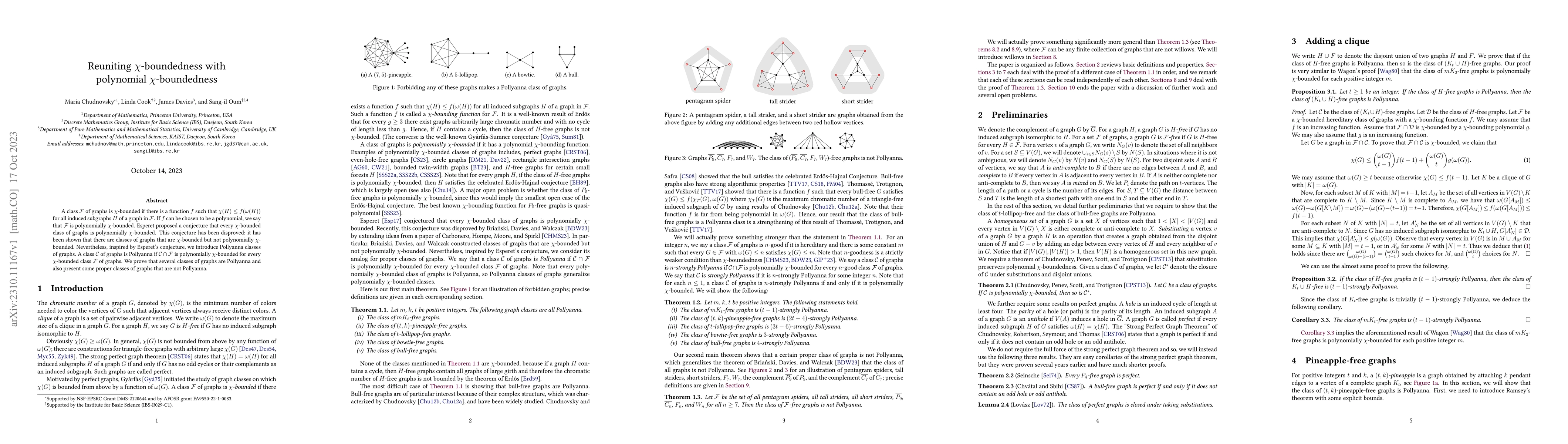 Thumbnail for Reuniting $\chi$-boundedness with polynomial $\chi$-boundedness